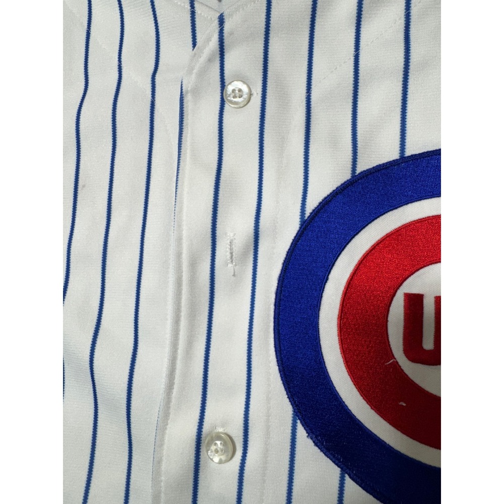 Vintage Chicago Cubs Rawlings Baseball Jersey Mens 36 White Pinstripe MLB USA - Picture 2 of 8